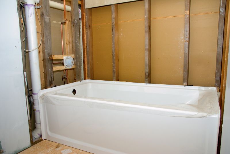 Bathroom with Newly Installed Bathtub